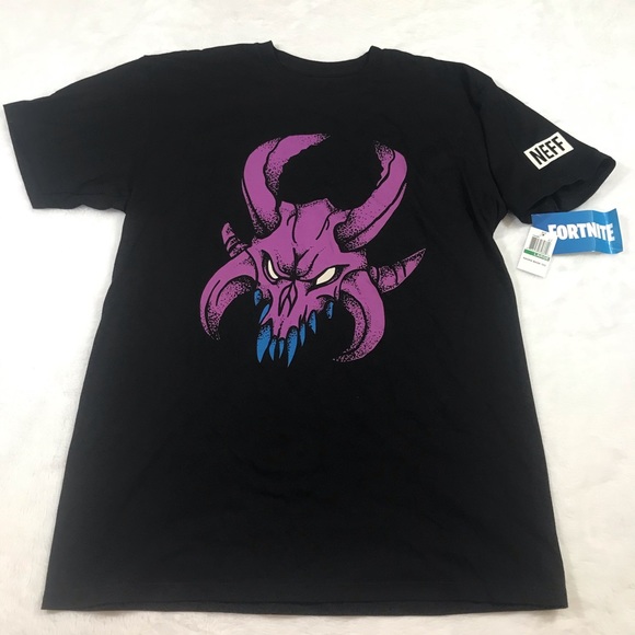 NWT NEFF FORTNITE RAGNAROK black mask face shirt L - Picture 2 of 13